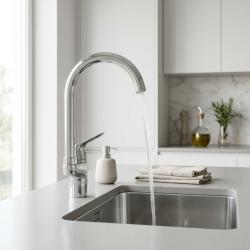 Aquanello Casa Kitchen mixer tap Chrome with top lever CR-1202-CS